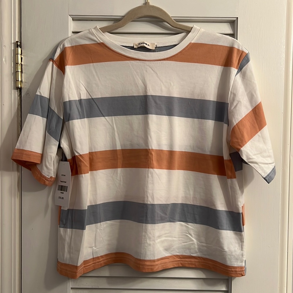 Striped T-shirt Crop Top